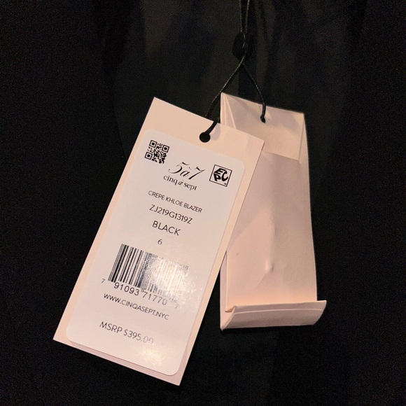 Cinq A Sept Crepe 3/4 Sleeve Blazer - Picture 5 of 6